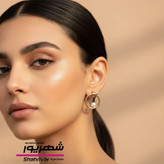 گوشواره میخی ژوپینگ طلایی و مرواریدی 2