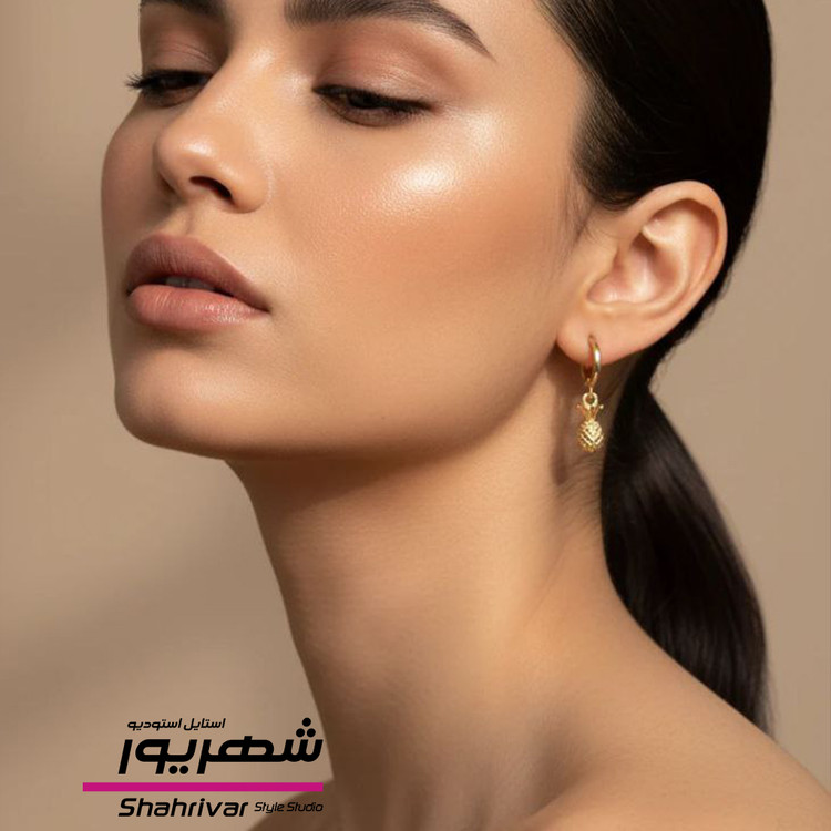 پک گوشواره ترند و پینترستی آناناس مهره رنگی برند i am