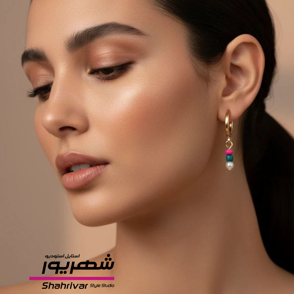 پک گوشواره ترند و پینترستی آناناس مهره رنگی برند i am