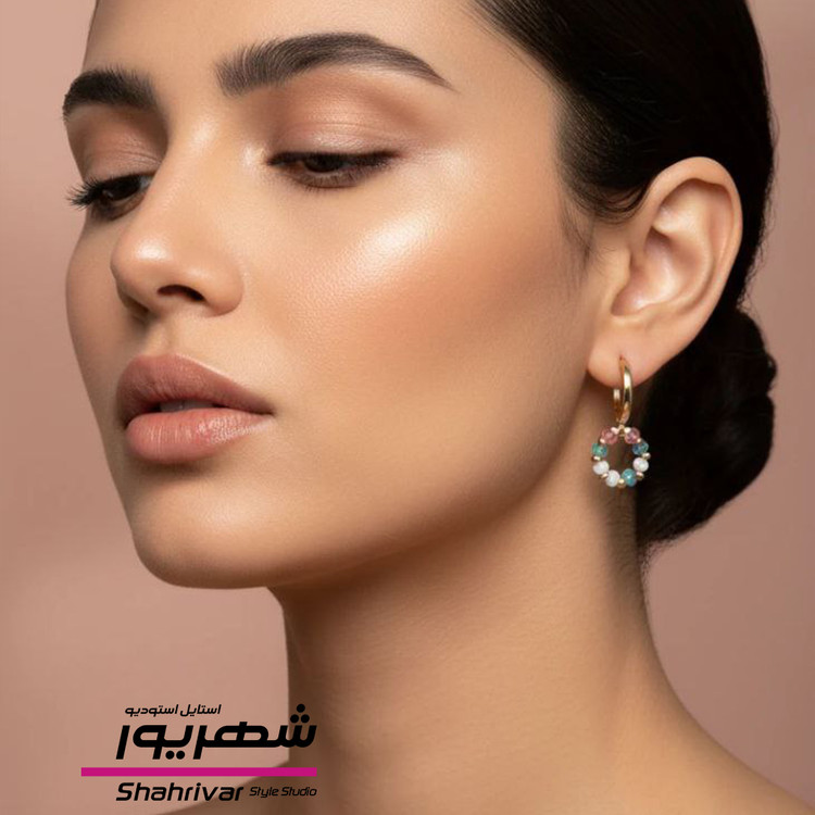 پک گوشواره ترند و پینترستی آناناس مهره رنگی برند i am