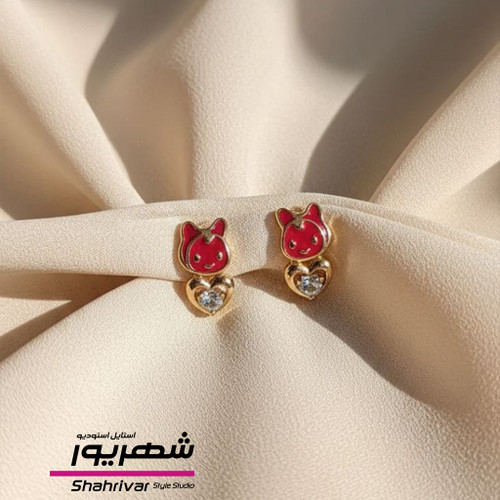 گوشواره خرگوش حلقه میناکاری کاری ژوپینگ