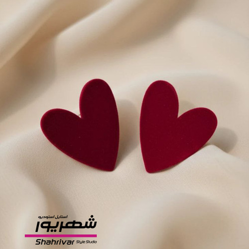 گوشواره زنانه مخمل قلب