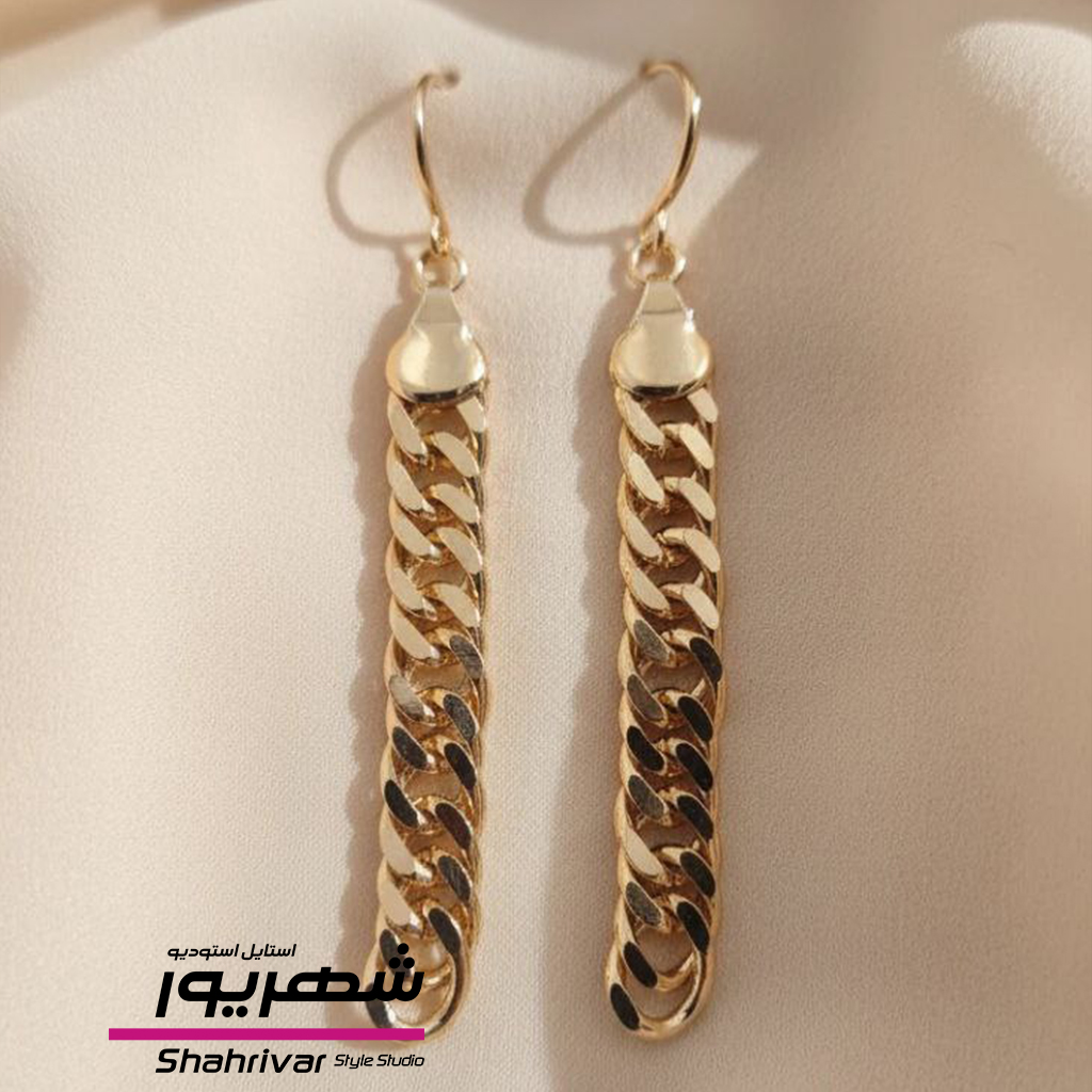 گوشواره طلایی کارتیه درشت زنانه ژوپینگ