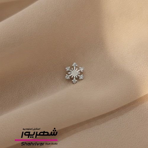 پیرسینگ بینی نقره دانه برف زنانه