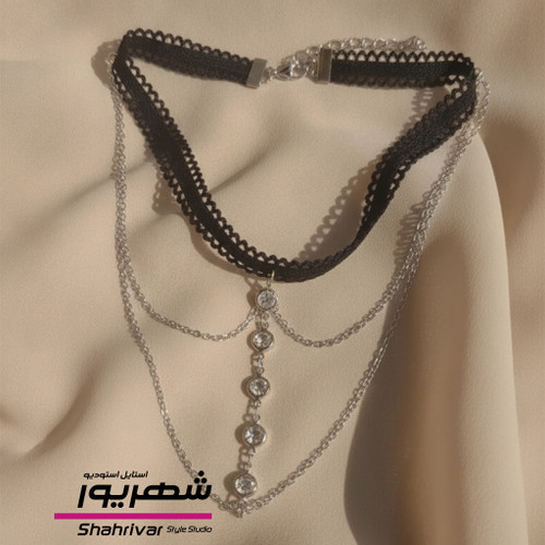 رانبند زنجیری نقره ای جواهری زنانه